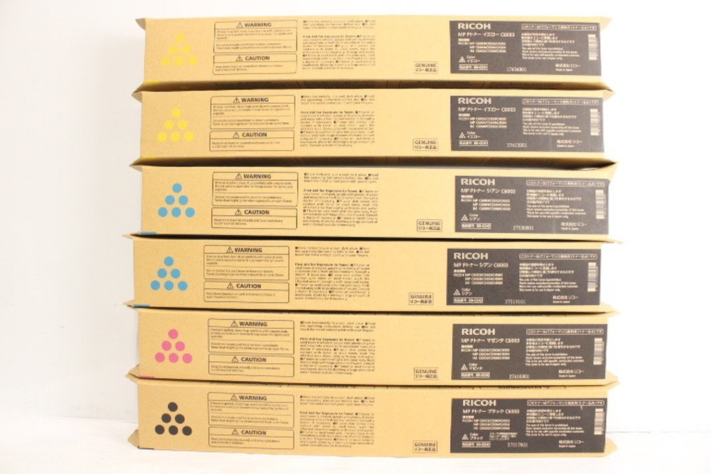 未使用 リコー 純正 トナー C6003 4色6本（シアン・イエロー×各2 / マゼンタ・ブラック×各1） RICOH 13S3142-10 byebye