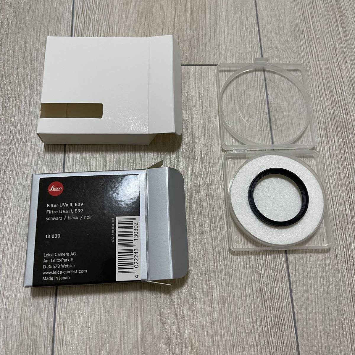 Leica UVAフィルター E39 II ブラック E39 II Leica #13030 (Used