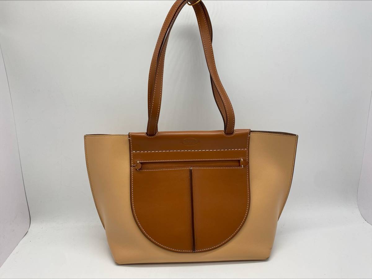 □7188 TOD'S トッズ レザー トートバッグ ハンドバッグ