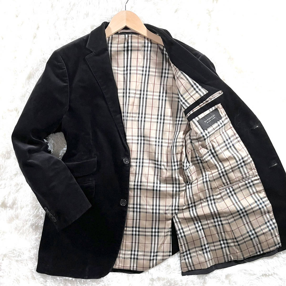 バーバリーブラックレーベル【極上のベロア】BURBERRY BLACK LABEL