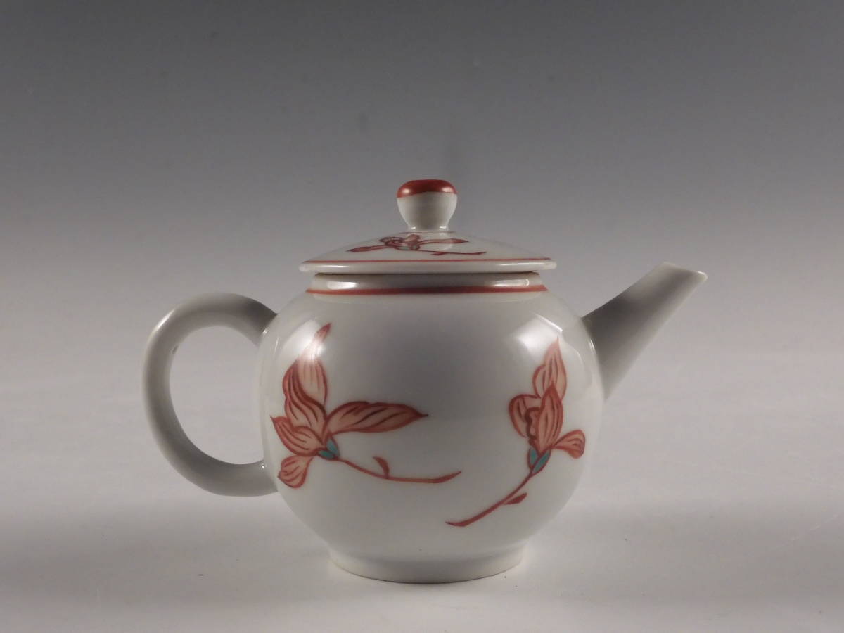 ○栄○平安 白鳳 造 赤絵 砲口 急須 煎茶道具 無傷完品 ud619 【公式通販】