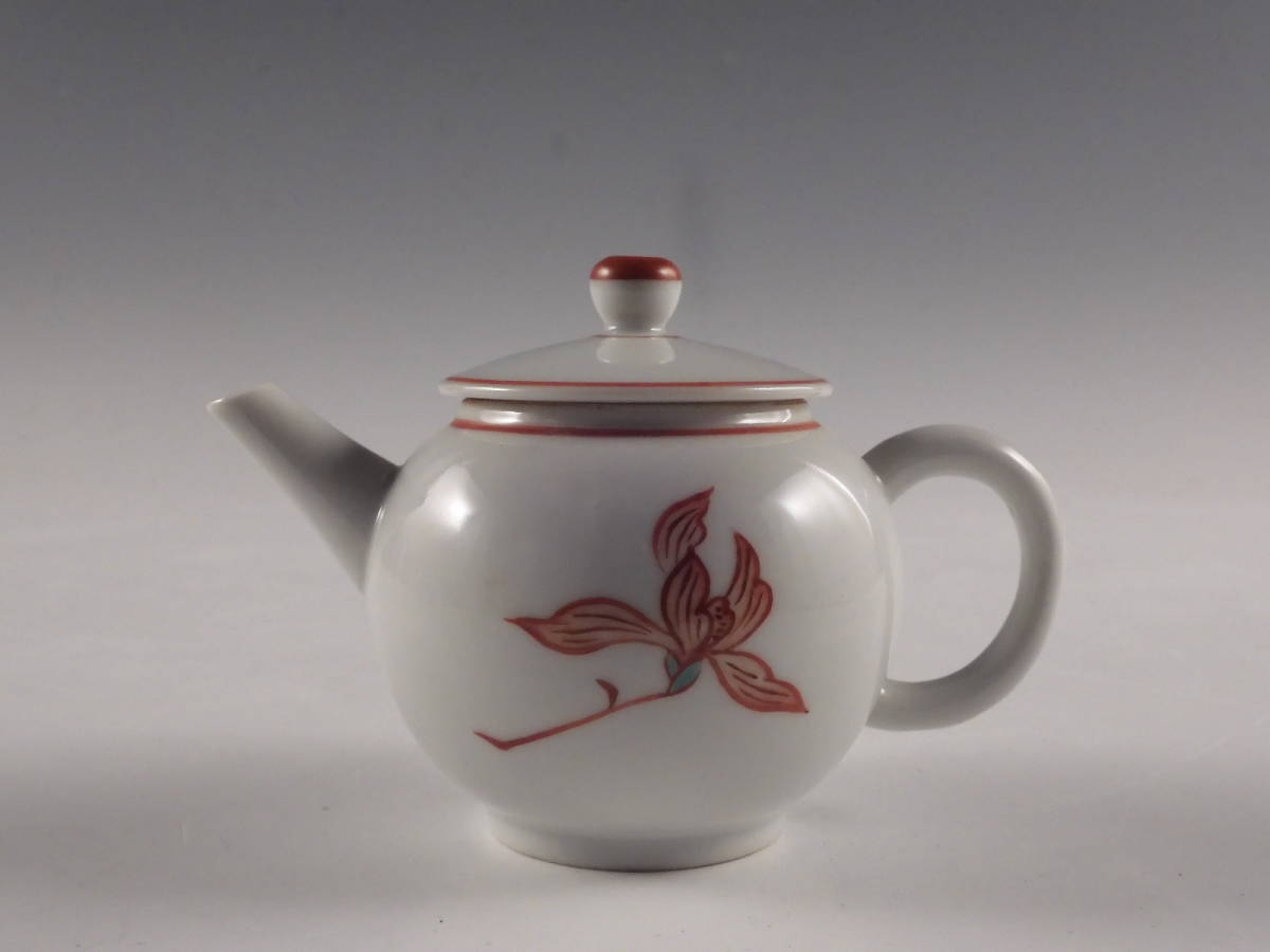 ○栄○平安 白鳳 造 赤絵 砲口 急須 煎茶道具 無傷完品 ud619 【公式通販】