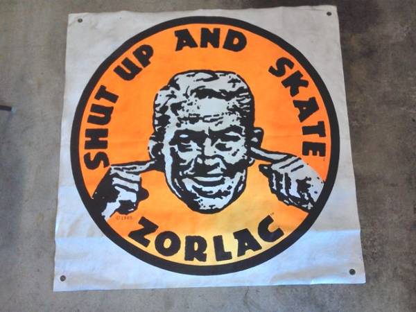 1991年 ZOLAC ゾーラック ポスター バナー カタログ ビンテージ ☆ゾーラック ZORLAC バナー 紙ポスター 非売品販促物 中古(スケート