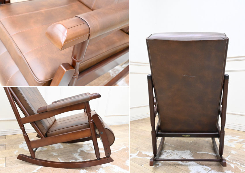 NK07 レトロ 古い ロッキングチェア アームチェア ゆらゆら椅子 場所を