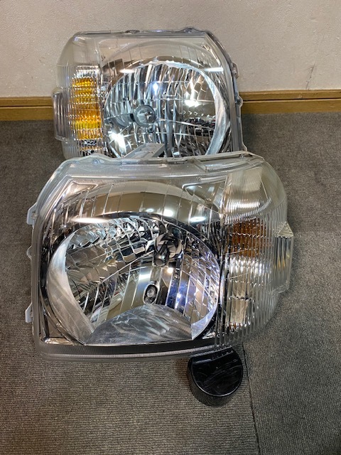 パーツ 5446 HM1/HM2/HH5/HH6 バモス/アクティ ホンダ ハロゲンヘッドライト左右セット 美品高品質クリアー塗装 KOITO 100-62084 レベ有