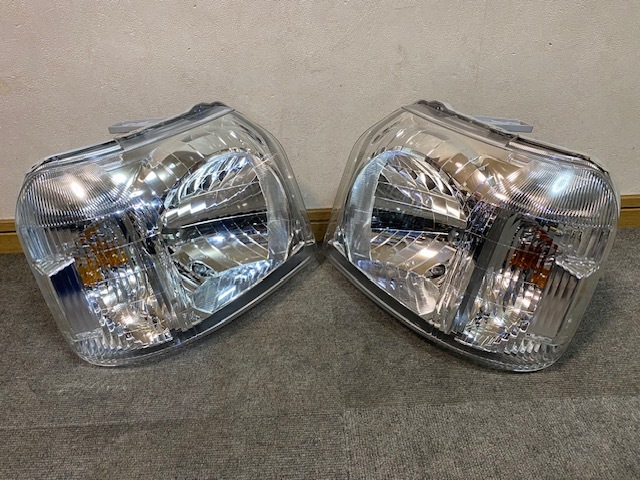 パーツ 5446 HM1/HM2/HH5/HH6 バモス/アクティ ホンダ ハロゲンヘッドライト左右セット 美品高品質クリアー塗装 KOITO 100-62084 レベ有