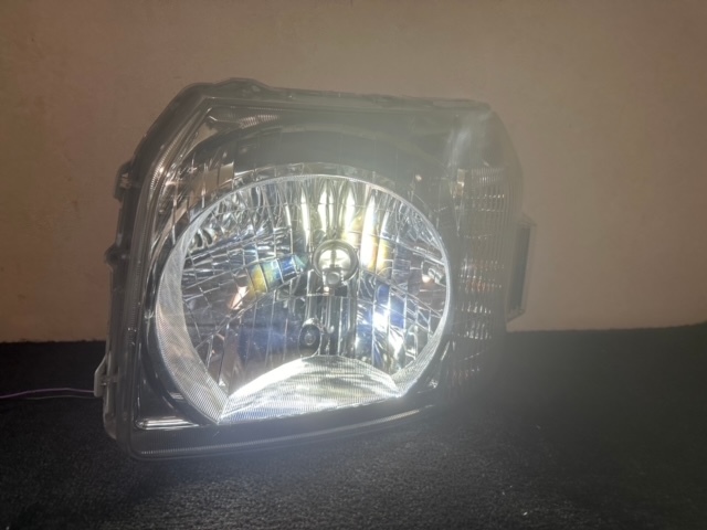 パーツ 5446 HM1/HM2/HH5/HH6 バモス/アクティ ホンダ ハロゲンヘッドライト左右セット 美品高品質クリアー塗装 KOITO 100-62084 レベ有