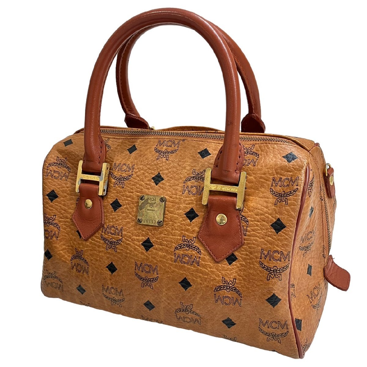 MCM エム・シー・エム ヴィセトス ハンドバッグ ミニボストン レザー