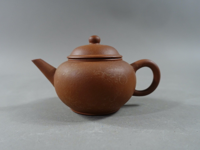 C3 中国 唐物 荊渓恵孟臣製 款 単孔 薄胎 紫砂 朱泥 急須 茶壷 茶壺 