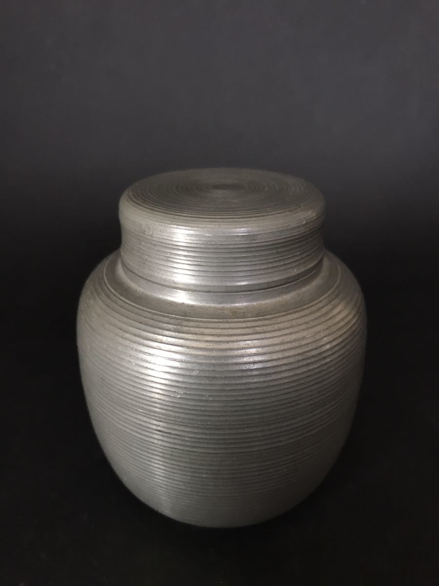 茶入 煎茶道具 錫半 本錫 茶壷 茶道具 錫製 茶壺 茶筒 茶器 公式