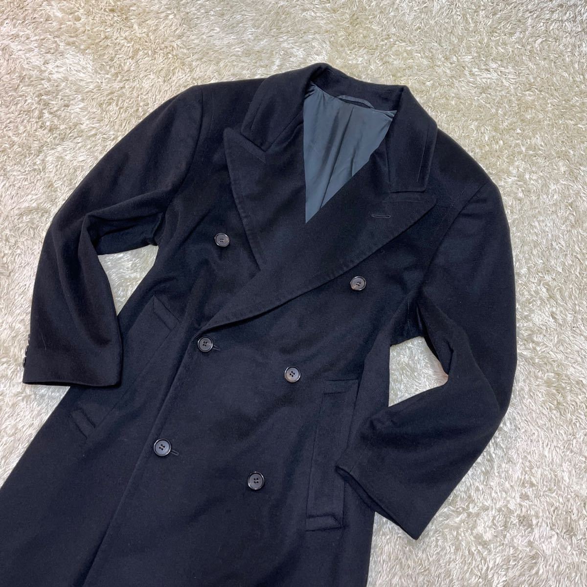 極上カシミヤ100%◎ COLOMBO◎ XL相当◎ ヒューゴボス HUGO BOSS