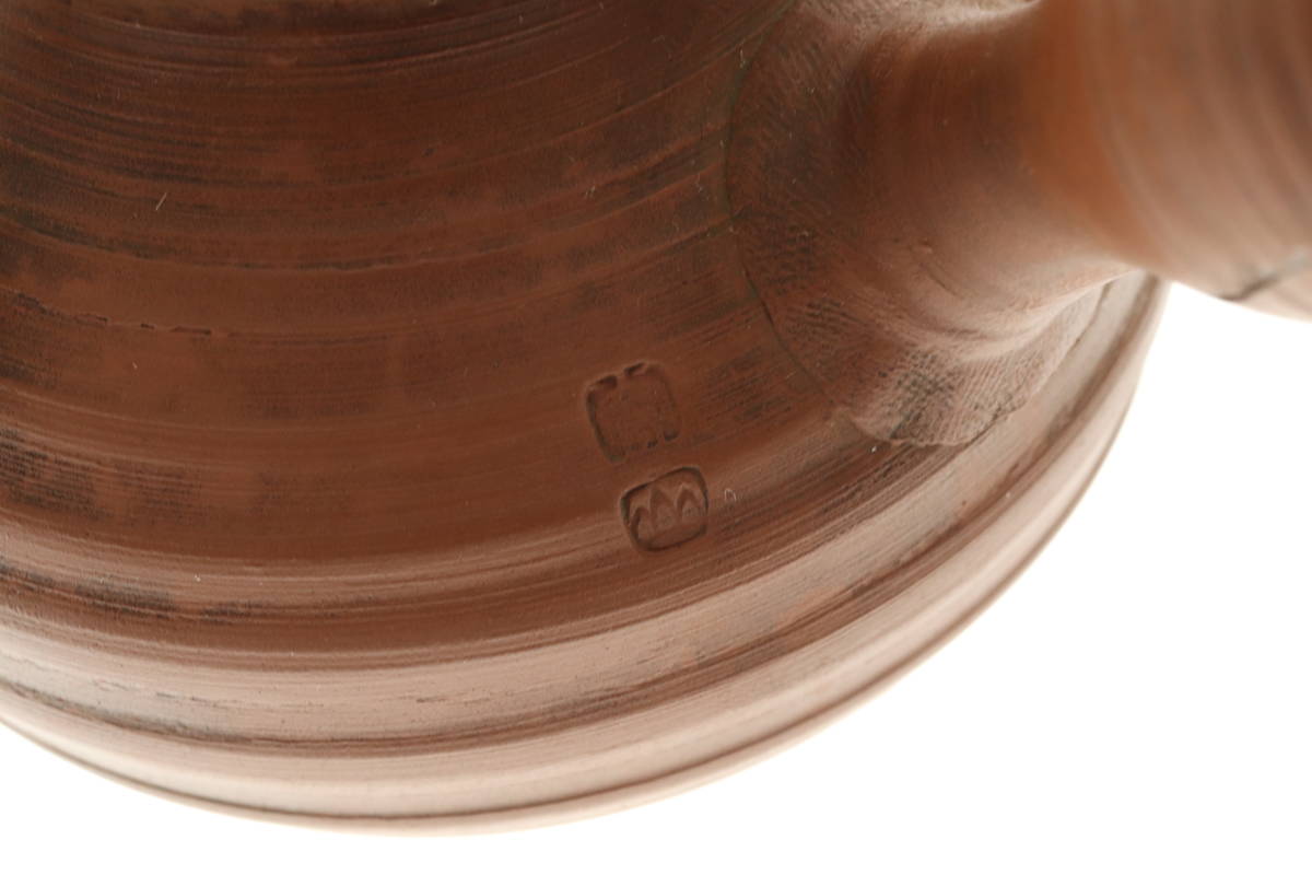 VMPD5-114-41 山田常山 常山 急須 茶注 茶道具 煎茶道具 常滑焼 常滑 朱泥 陶器 磁器 高さ約7.5cm 口径約4.5cm 箱付き 中古 四代山田常山 売却済）二代山田常山 作家もの