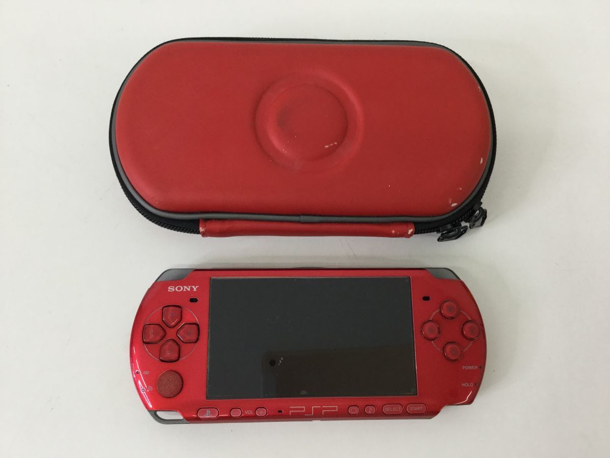 SONY PSP3000 美品 ラディアントレッド 本体 ケース 充電器セット