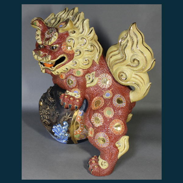 昊】有田焼 神右衛門作 特大三尺大皿 染付山水絵付皿 飾皿 直径約99cm