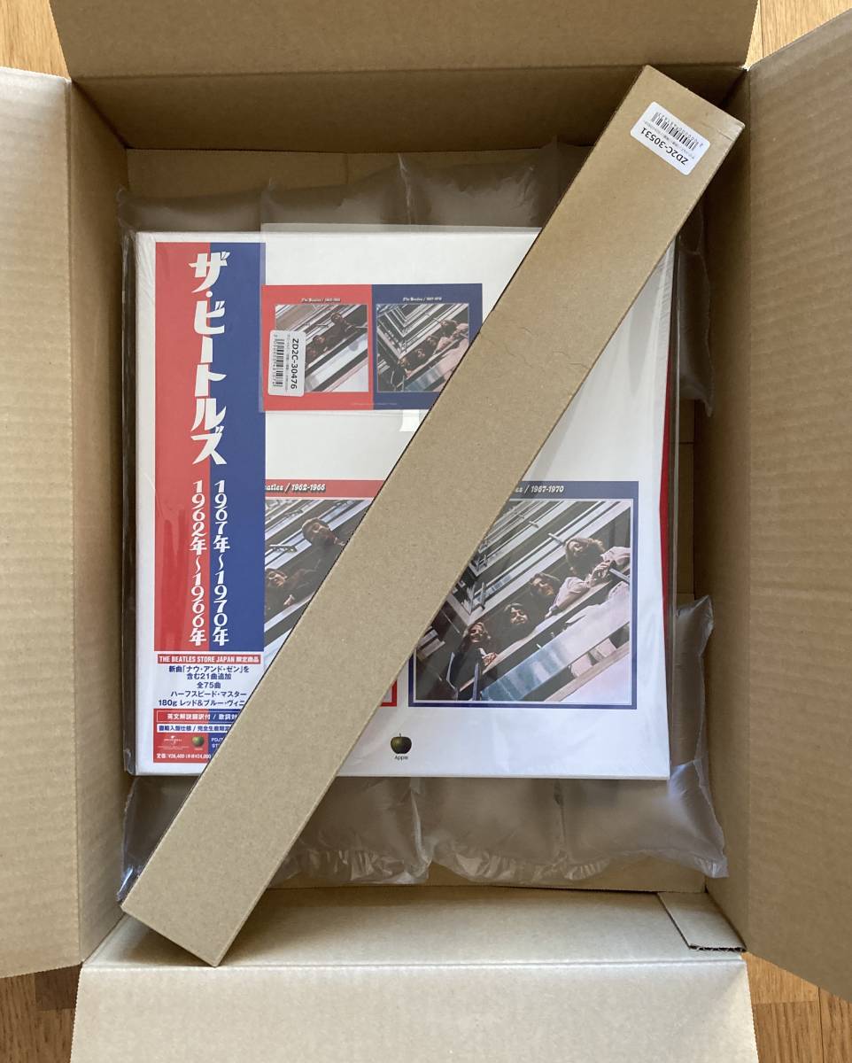 ☆ビートルズ⁄赤盤青盤スリック◇簡易額装品☆店頭告知用非売品