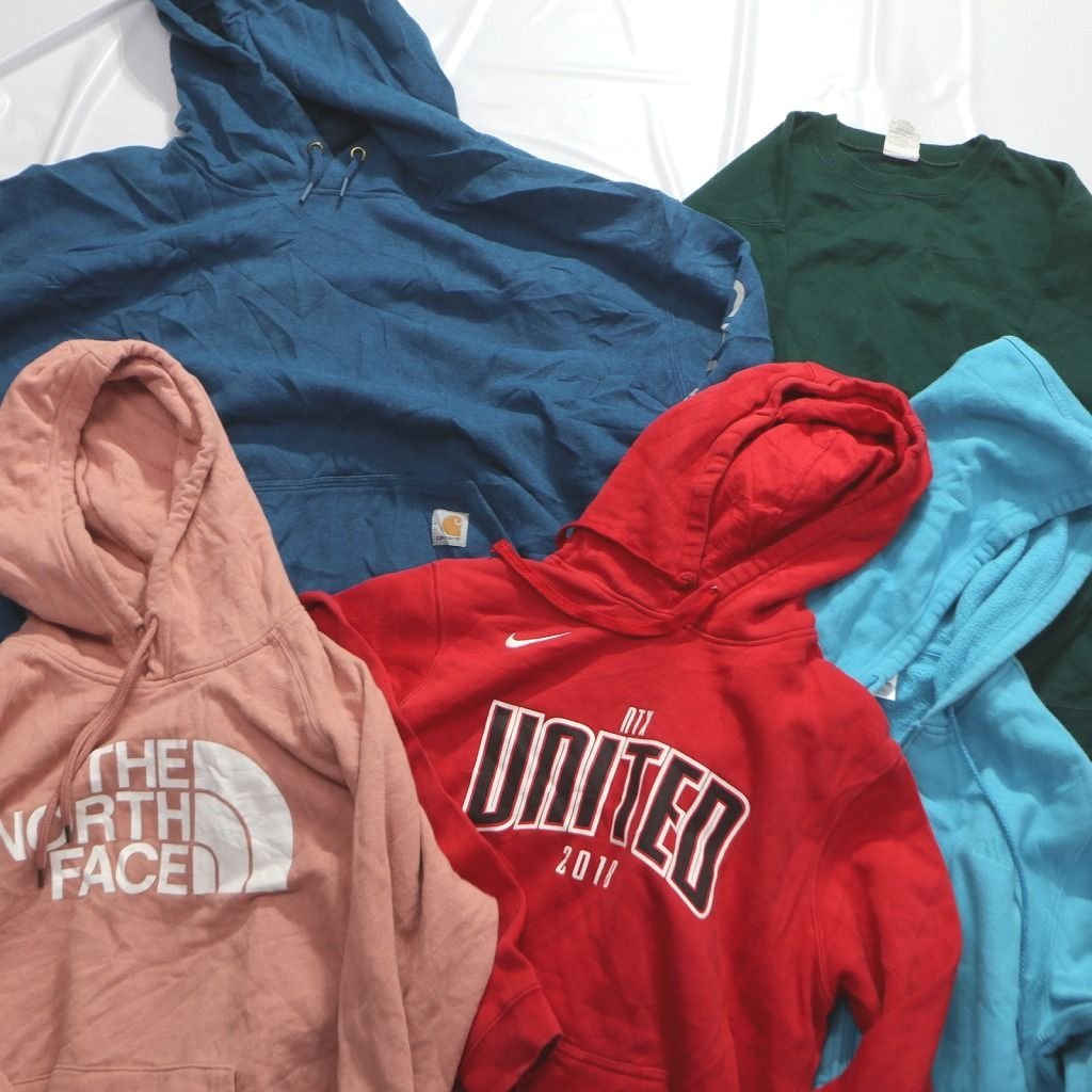 ★ 訳あり 15枚 ブランドMIXスウェット セット カーハート ノースフェイス ナイキ 含む ( レディース ) まとめ 古着卸 1円スタート W3784