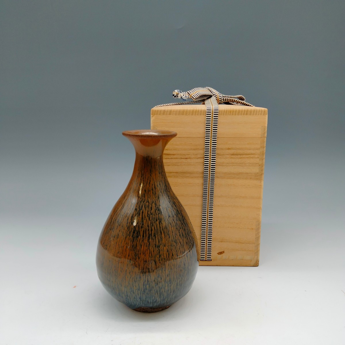 新品，お得 【旭】天目 徳利 酒器 高15.5cm，397g