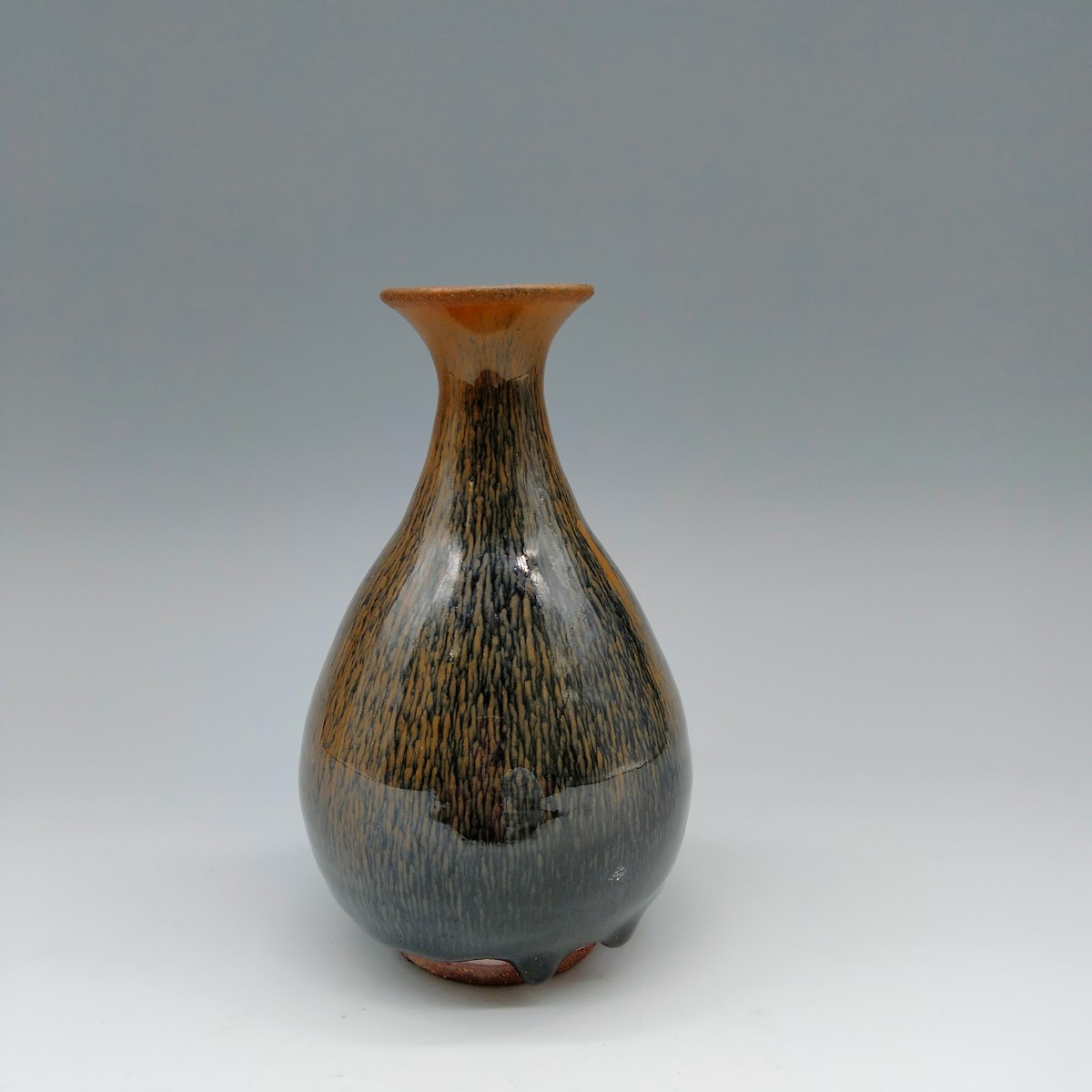 新品，お得 【旭】天目 徳利 酒器 高15.5cm，397g
