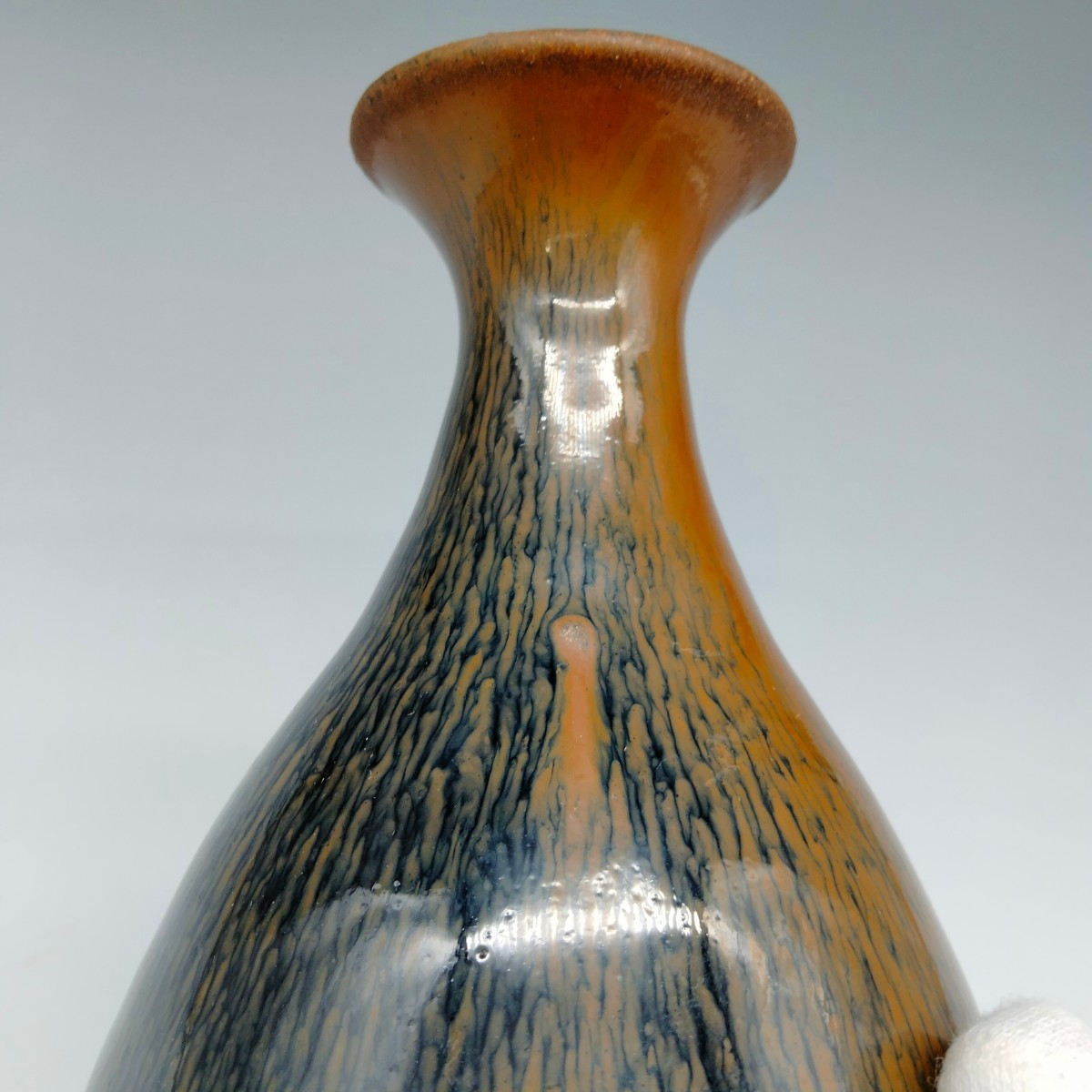 新品，お得 【旭】天目 徳利 酒器 高15.5cm，397g