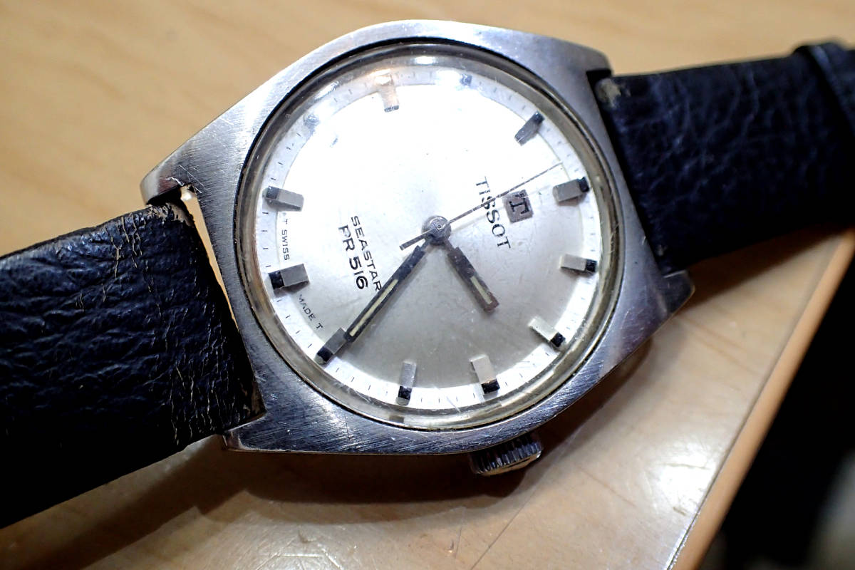 TISSOT/ティソ シースター PR516◇ ねじ込み防水モデル アンティーク手 