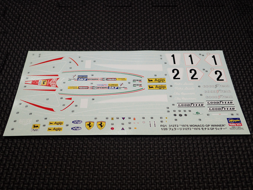 【未開封・未組立】ハセガワ 1/20 FG-1 フェラーリ 312T2 1976 モナコGP ウイナー（FERRARI 312T2 "1976 MONACO GP WINNER"） 