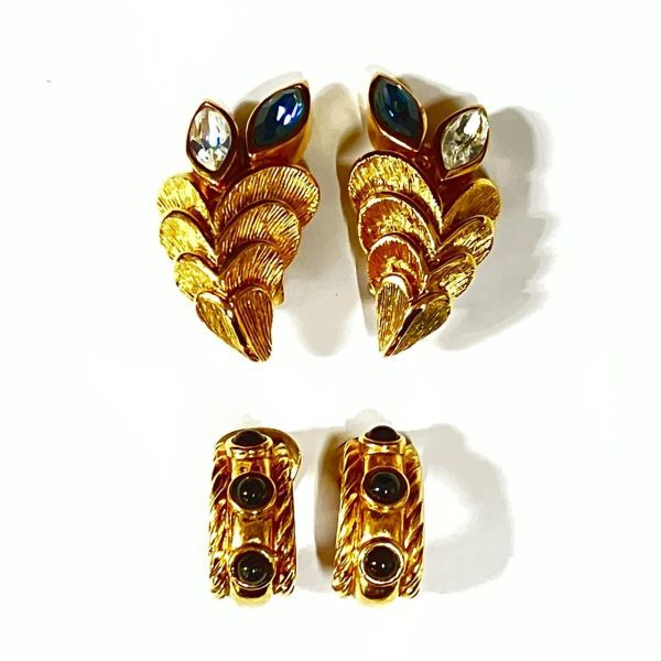 CLM777A LANVIN GERMANY ランバン イヤリング 2点 ビンテージ アンティーク まとめ