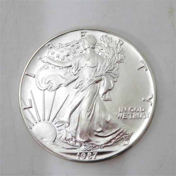 ふ*く様 1987年 ウィングドリバティ 銀貨 1オンス 1987年 1ドル アメリカ イーグル ウォーキングリバティ 銀貨 1オンス