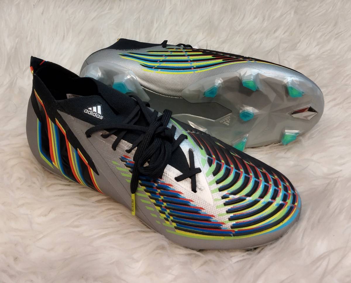 《激安即決/トップモデル》adidas プレデターエッジ.1 FG26.5cm (HR1573)《シルバーM×Cブラック×Sグリーン》