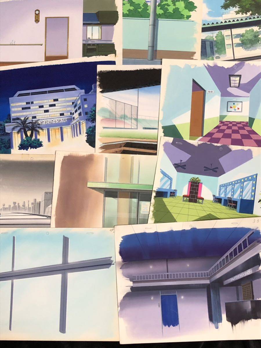アニメ セル画 p318『直筆背景画』『ya161⁄アニメYAWARA(ヤワラ):計4枚