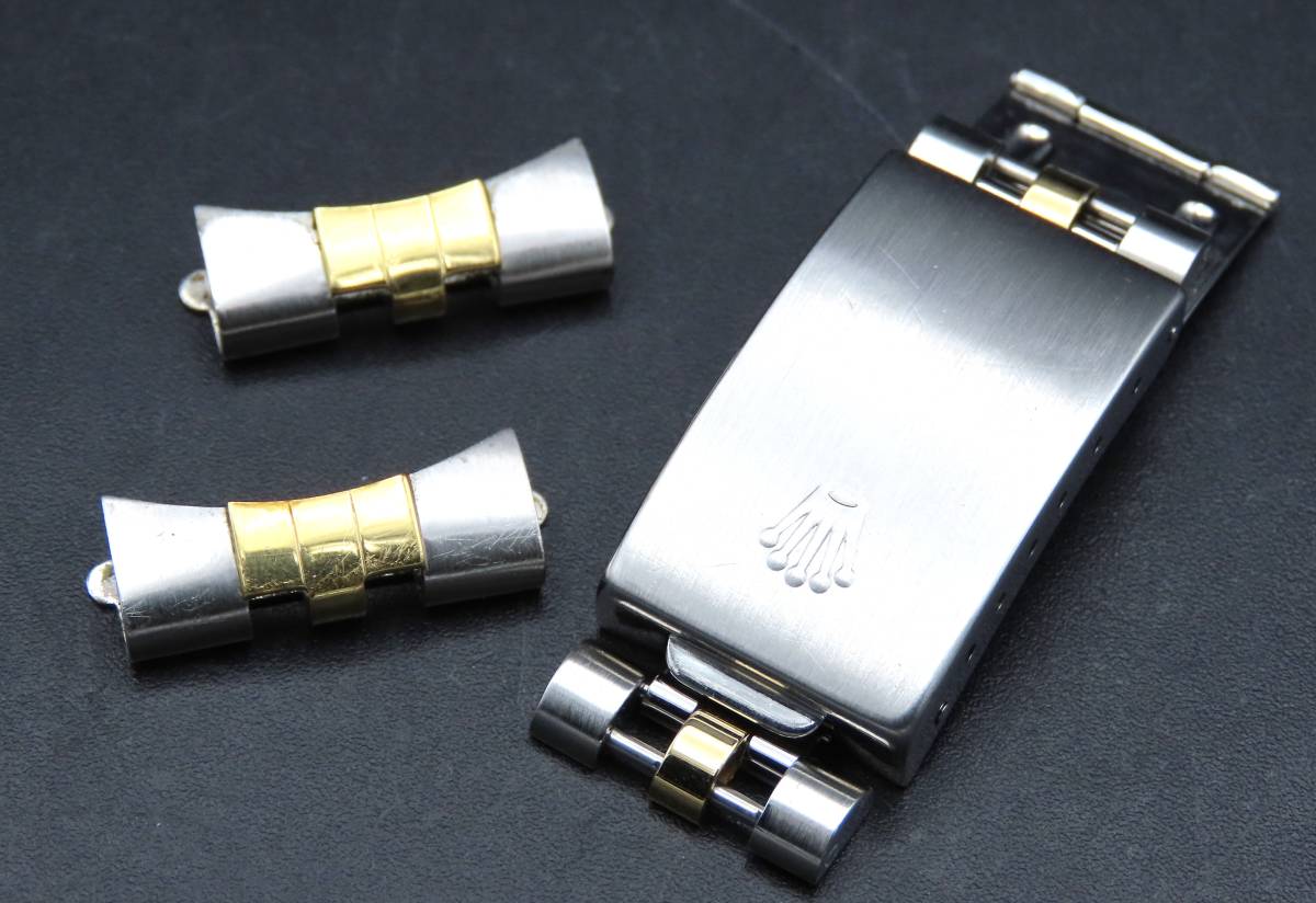 1円 ROLEX ロレックス 純正バックル フラッシュフィットセット 62523H18 M1 FF455 デイトジャスト 16233 16013等に メンズ腕時計 パーツ 09