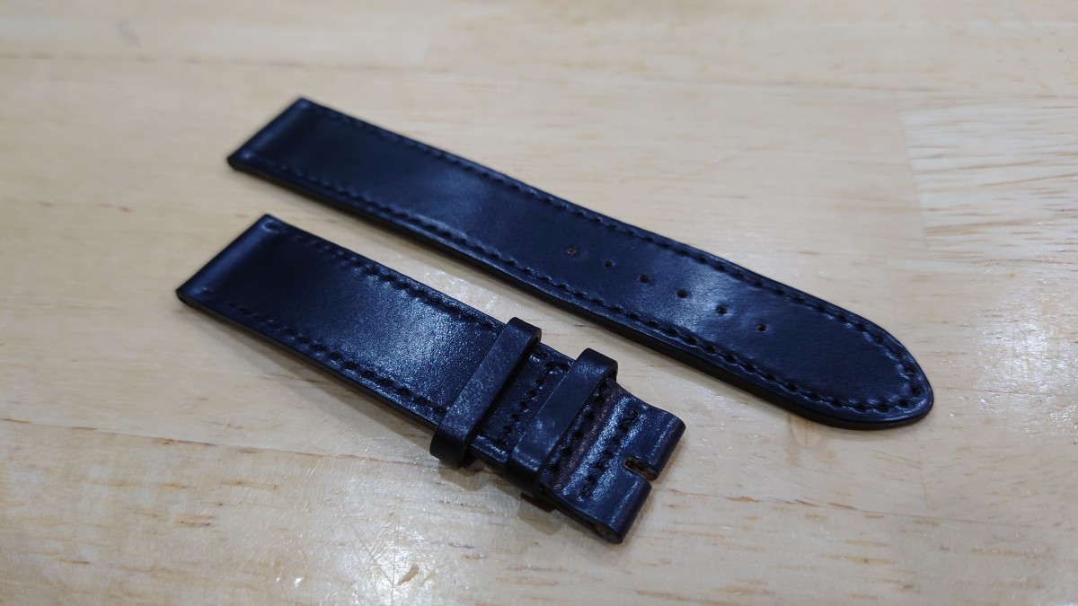 ほぼ未使用】NOMOS ノモス 19mm 純正ベルト SC4BKR/SC19BKM コードバン