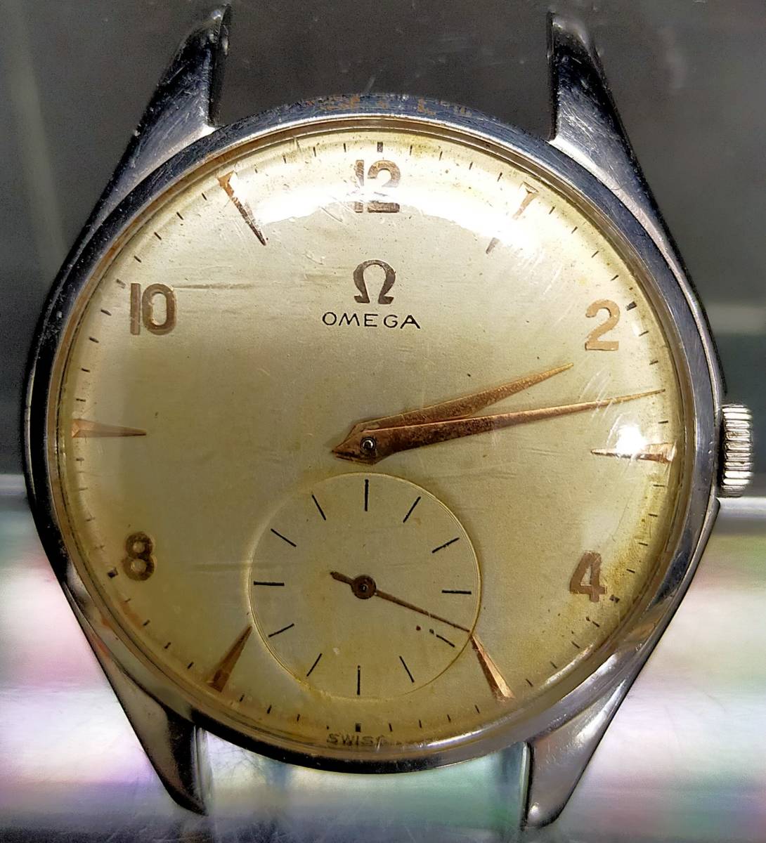 1950年代 アンティーク腕時計 OMEGA 手巻き スモセコ 稼働品 オメガ