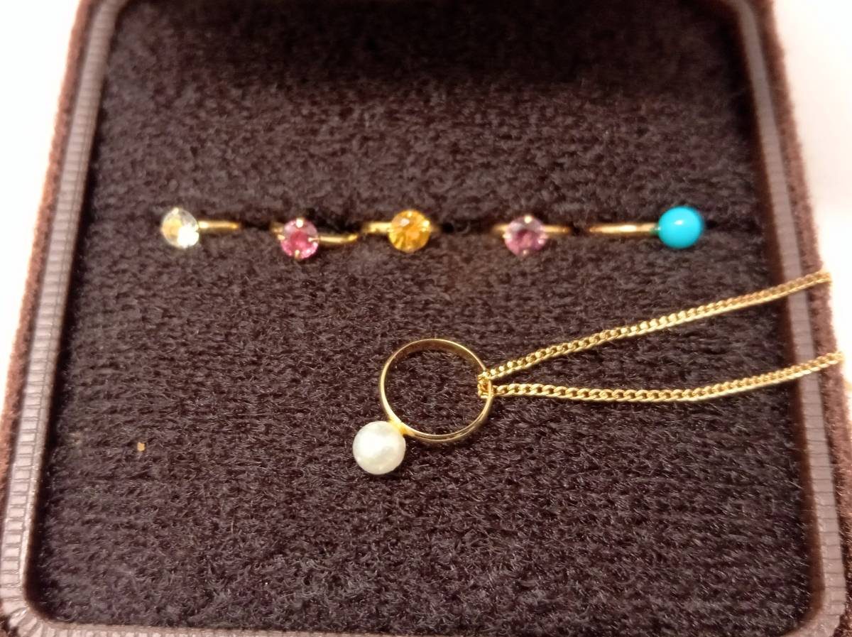 K18 ネックレス 約40cm ベビーリング