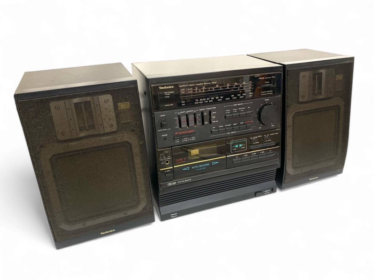12E2☆通電OK☆ Technics テクニクス CDシステムコンポ（SA-C7）C7ペア 