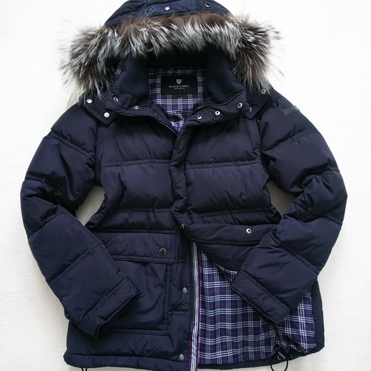 極美品 L】ブラックレーベルクレストブリッジ ダウンジャケット ファー 