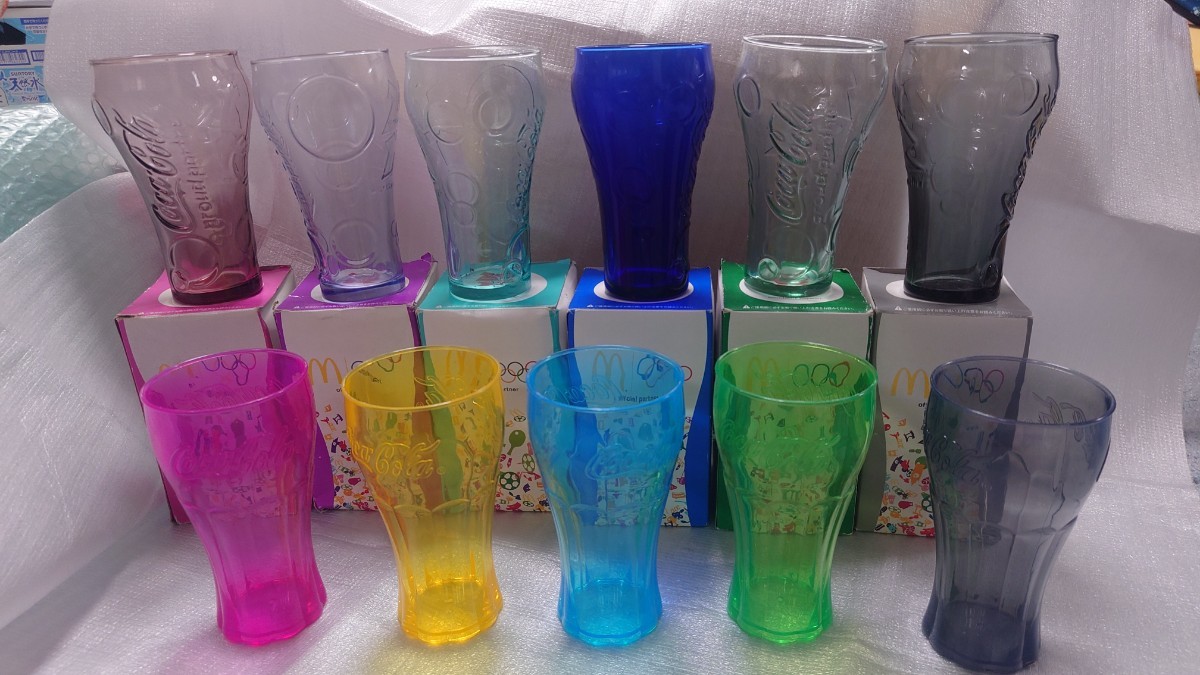 マクドナルド コカ・コーラ グラス コップ ガラス プラスチック 11個 セット_1