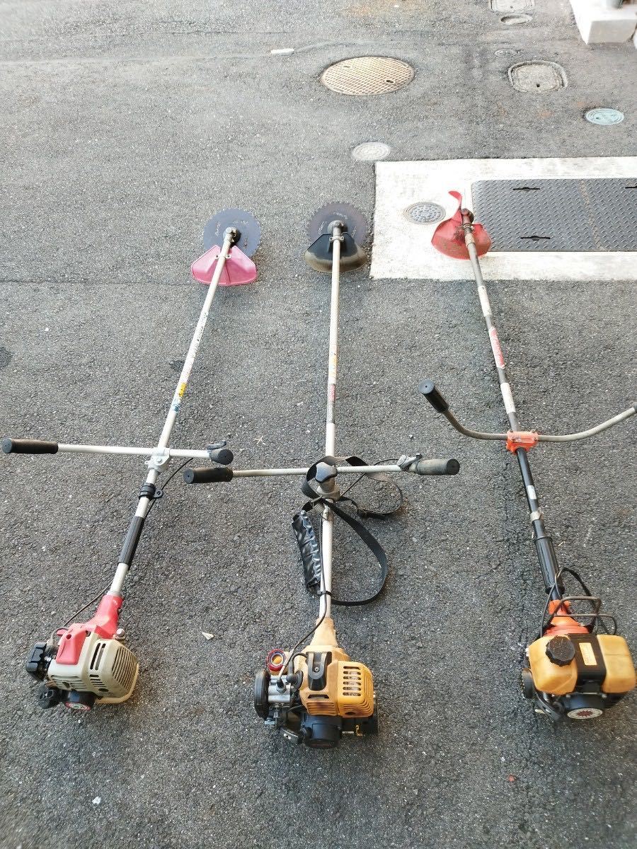 K】ジャンク品 3台まとめ 直接引き取り限定 草刈機 草刈り機 TANAKA TB 