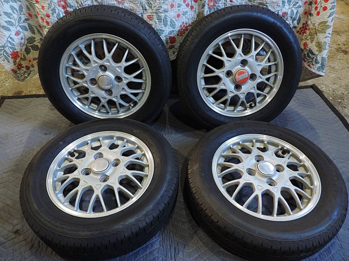 タイヤ付き BBS 13インチ 軽量 鍛造 FORGED スバル オプション純正 BBS 