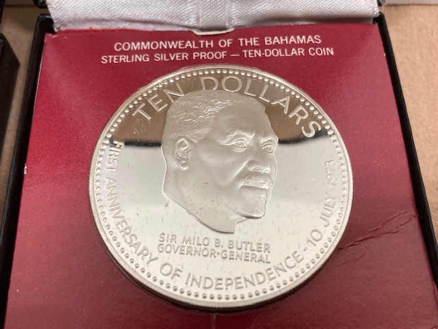 3736* 1974年 1975年 BAHAMAS バハマ連邦 独立記念 コイン 10ドル