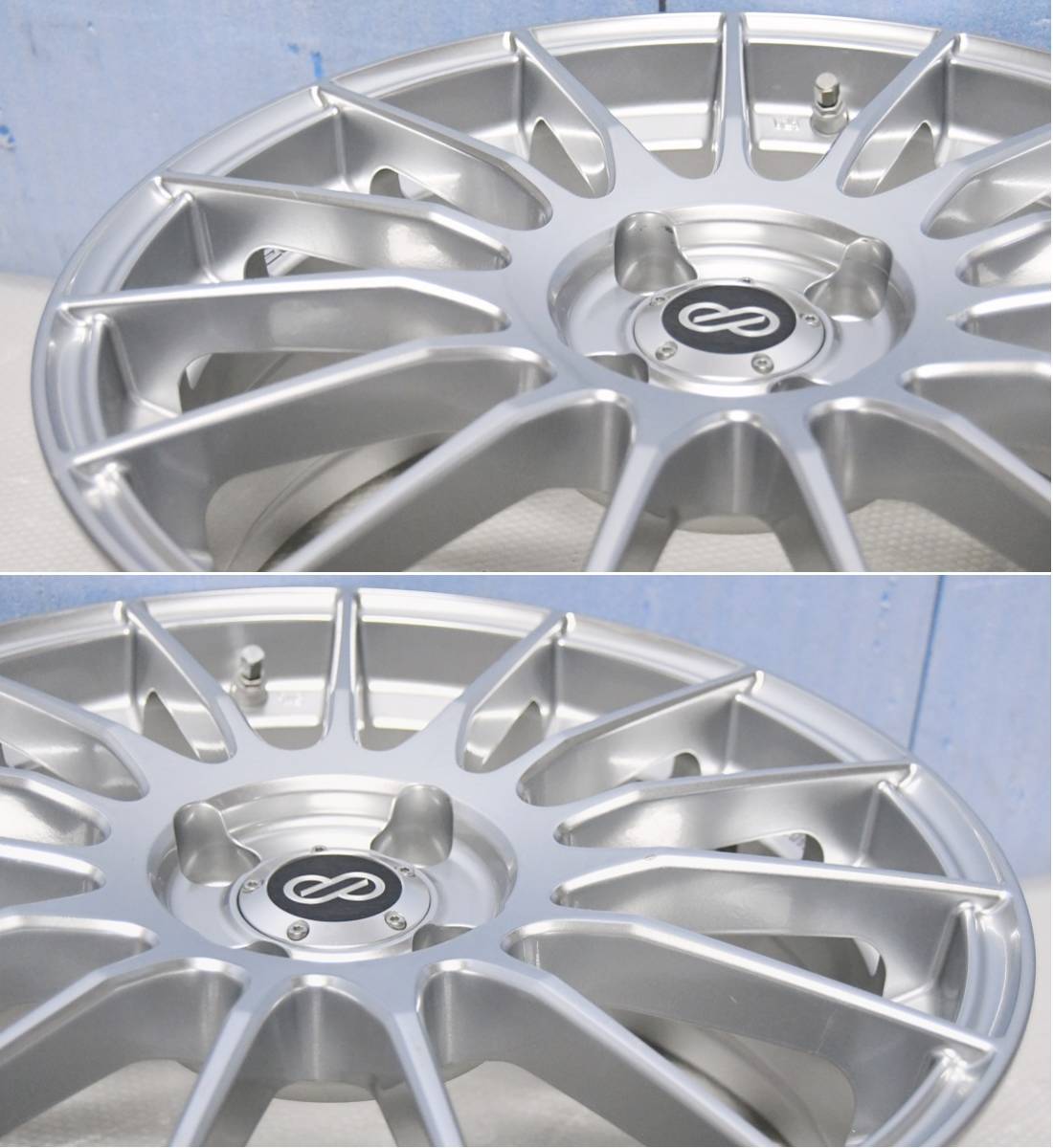 エンケイ RS05 ☆ 17インチ 7J 4H-100 +45 キアロシルバー 2本セット