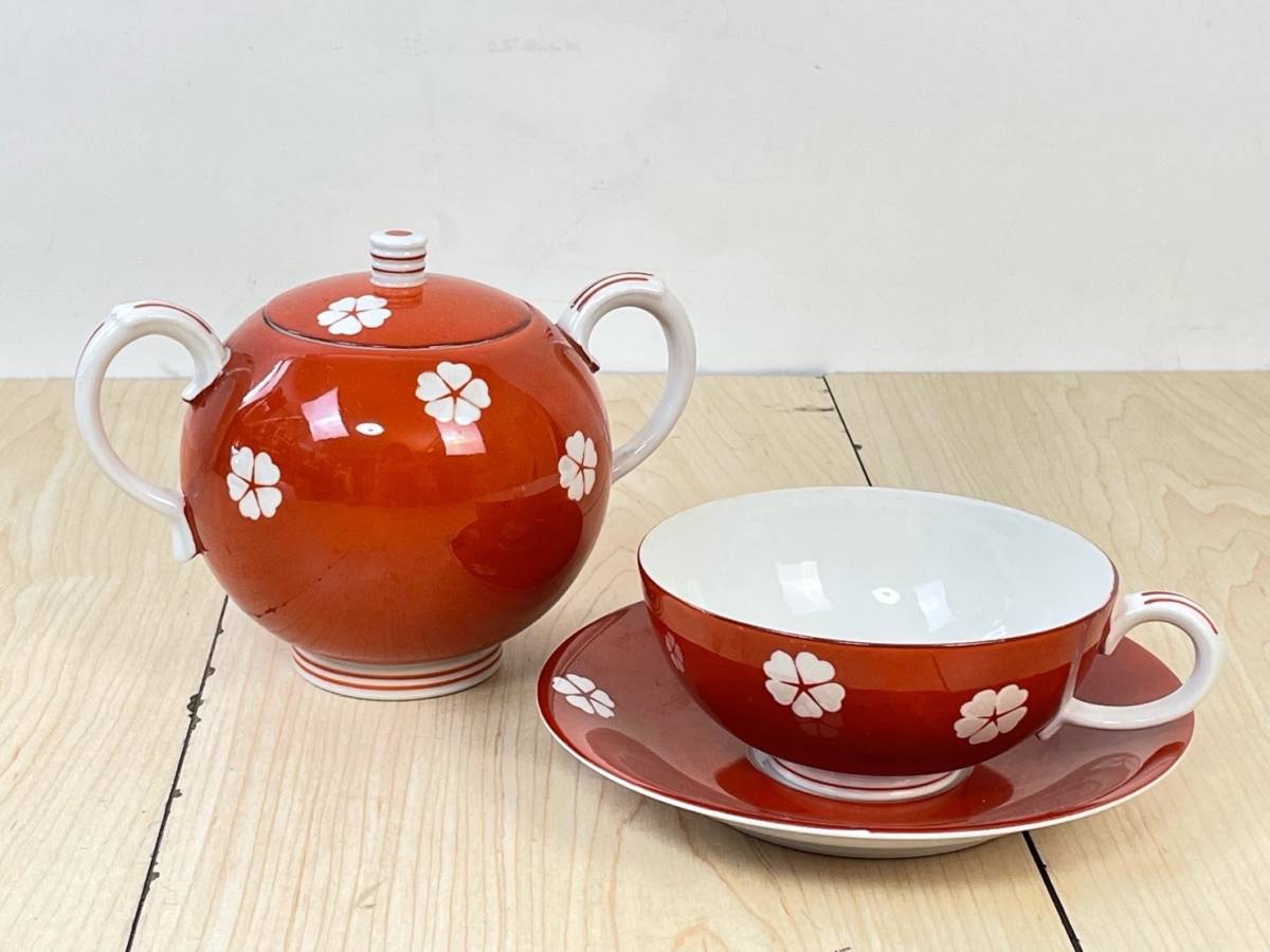 希少 オールド東陶 TOYOTOKI 桜 カップ＆ソーサー シュガー 中古 返品