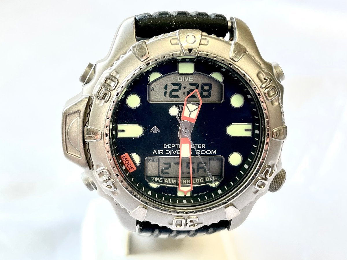 1円スタート☆【CITIZEN】シチズン DEPTH METER AIR DIVERS ANTIMAG