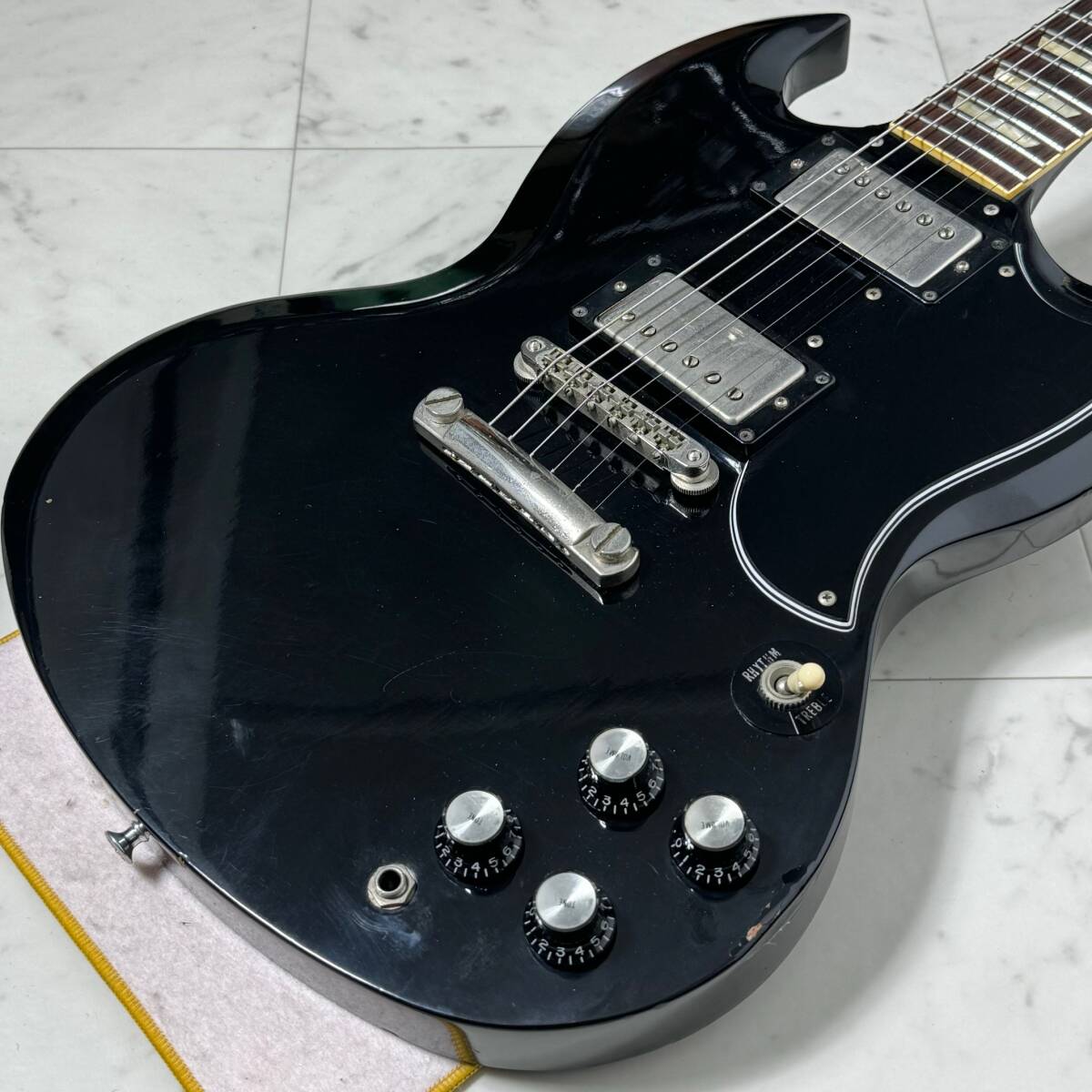 希少 Orville by Gibson SG STANDARD 1989年製 日本製 Gibson基盤 PU 搭載 スモールピックガード オービル by ギブソン_4