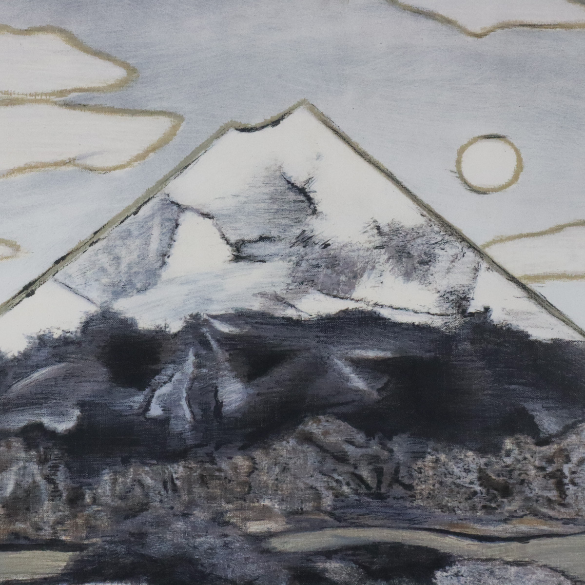 宙】真作保証 田崎広助(田崎廣助)「富士山」大判 リトグラフ 8/200