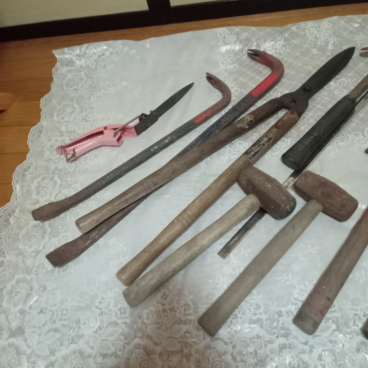 工具まとめ」 大工道具 鎌 古道具 斧 鉈 鉞 かま もさかり なた 金槌