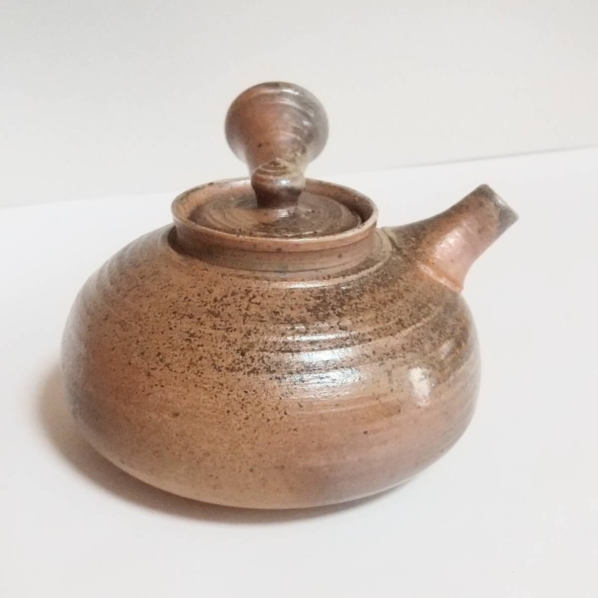 S-3)窖窯焼成急須 茶注梨皮朱泥 茶銚 共布 共箱 常滑 本物保証 煎茶