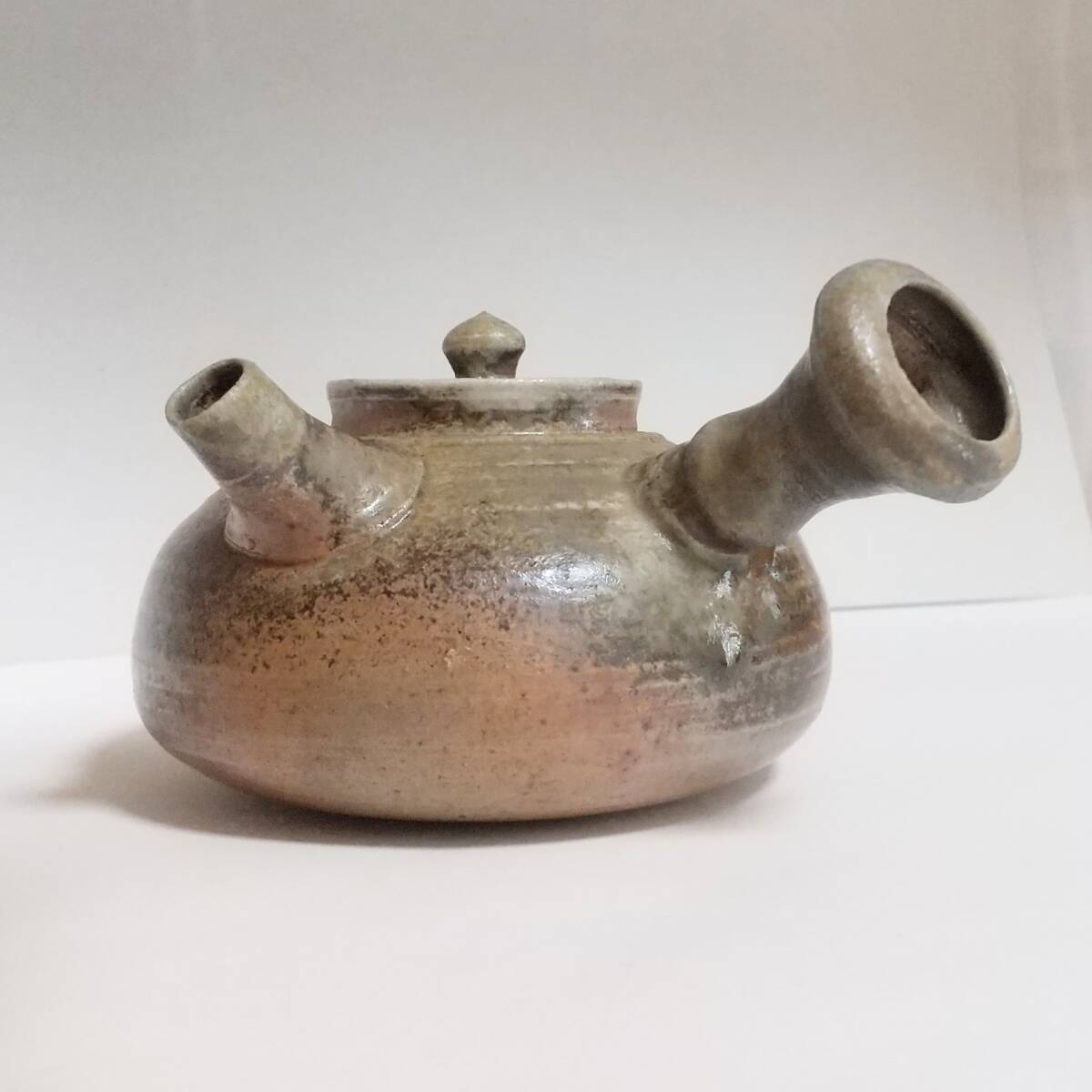 S-3)窖窯焼成急須 茶注梨皮朱泥 茶銚 共布 共箱 常滑 本物保証 煎茶