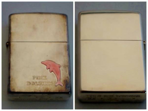 ZIPPO SサテーナGL-M　ジッポ　ピンクドルフィン【ジャンク品】_2