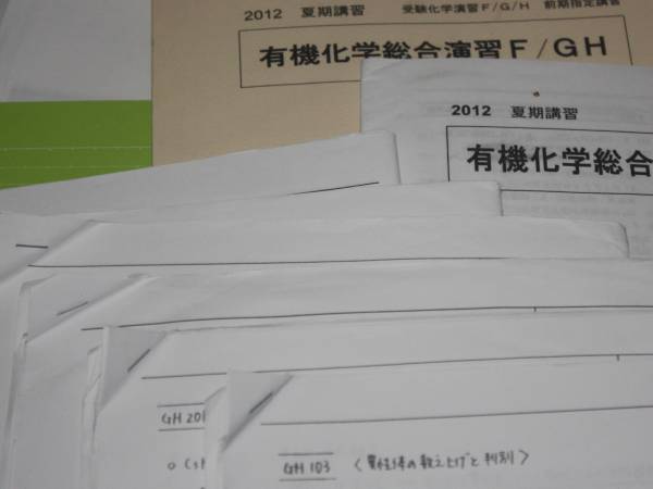 SEG化学最新2012 高3有機化学総合演習F/GH 板書・解説プリント(理科 