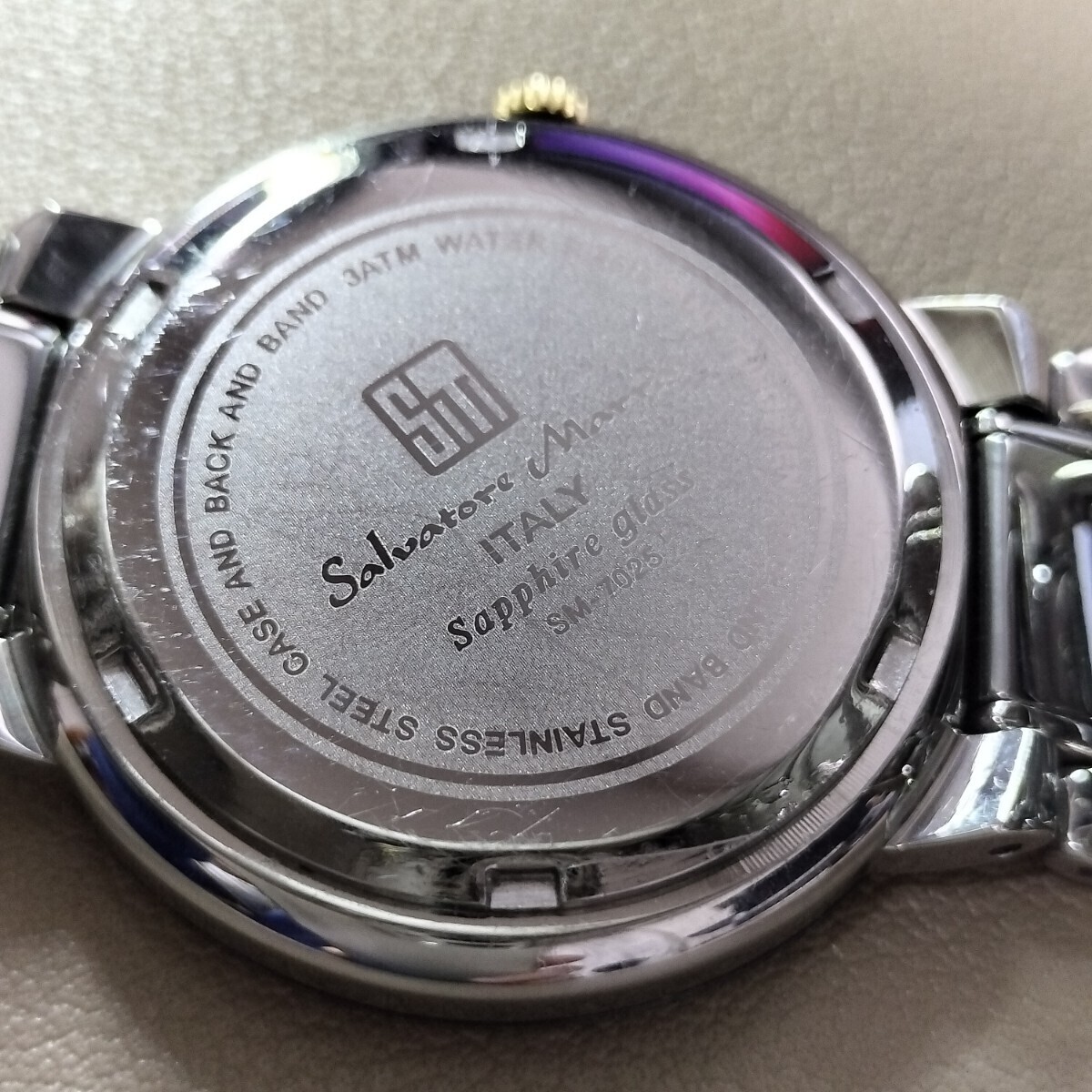 現状品 腕時計 サルバトーレマーラ Salvatore Marra SM7025 天然